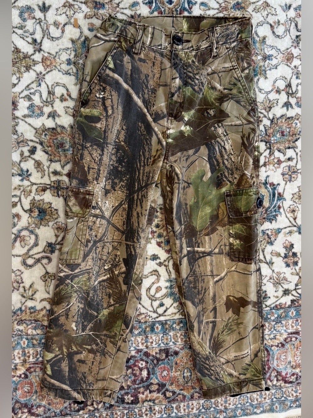 Vintage Y2K Boys Ranger Realtree Camo Cargo Pants Size 8 Hunting Outdoor